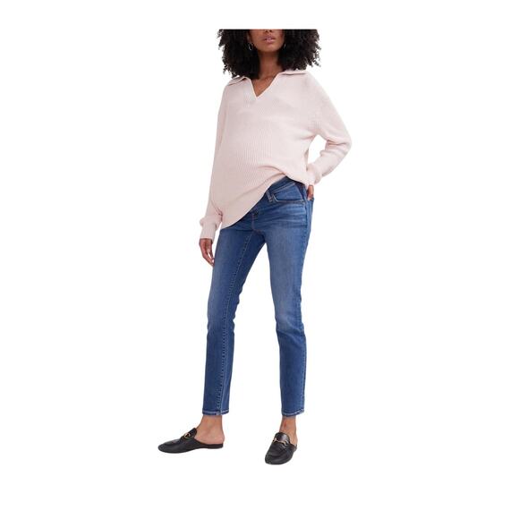 Hatch 'The Slim' Blue Cotton Maternity Denim Jean Size 27 - Picture 1 of 5